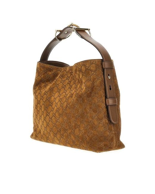 Gucci Brown 'Beatrix' Leather Medium Shopping Bag