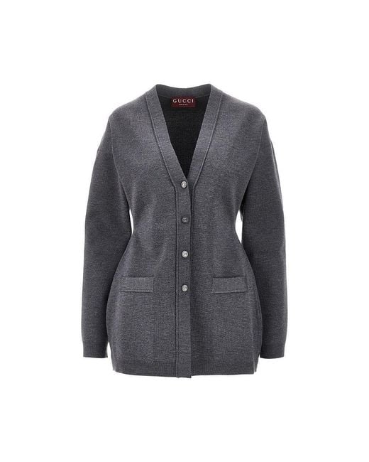 Cardigan A Clessidra di Gucci in Gray