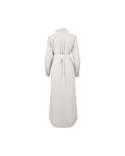 P. A.R. O.S. H. Abito Camicia Lungo Con Inserti di P.A.R.O.S.H. in White