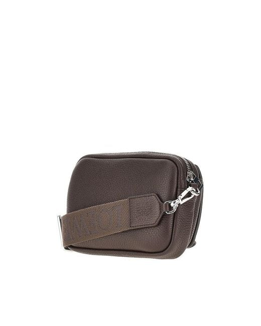 Loewe Brown Leather Small 'Messenger Pebble' Bag for men