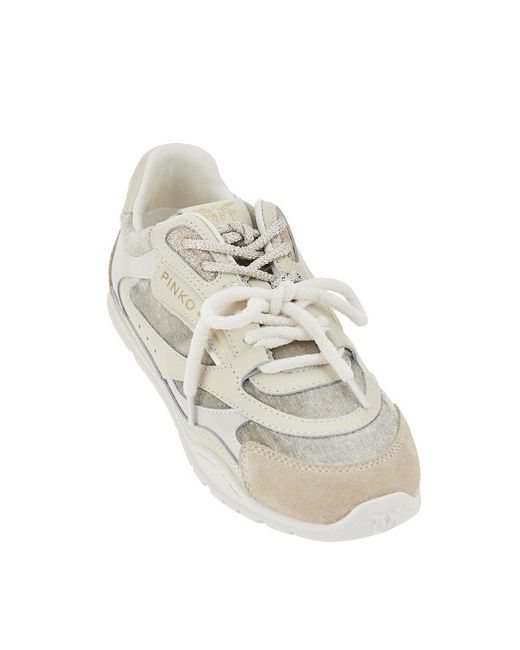 Pinko Multicolor Suede Leather And Velvet Sneakers