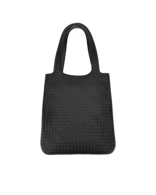 Bottega Veneta Black Intrecciato Nappa Leather 'Veneto' Tote Bag for men