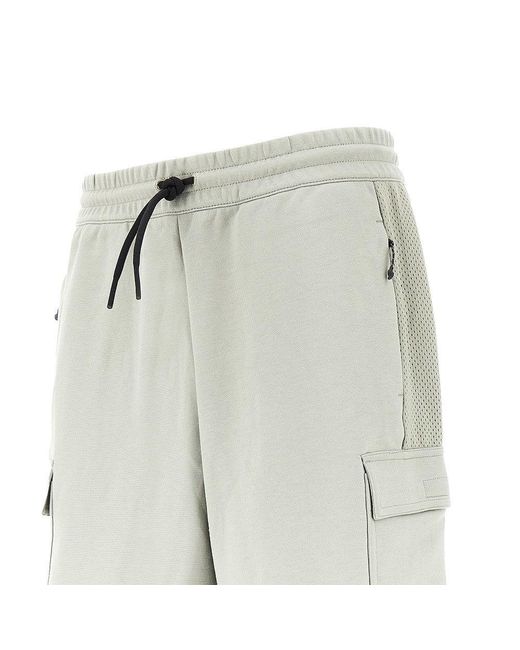 EA7 Gray Cargo Sweatshorts With Mesh Inserts for men