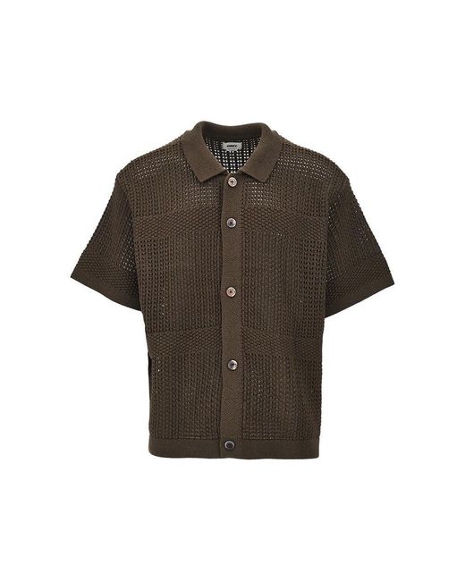 Obey Green 'Zach' Knitted Shirt for men
