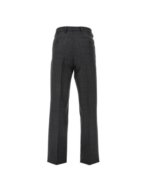 Prada Black Prince Of Wales Wool Pants for men