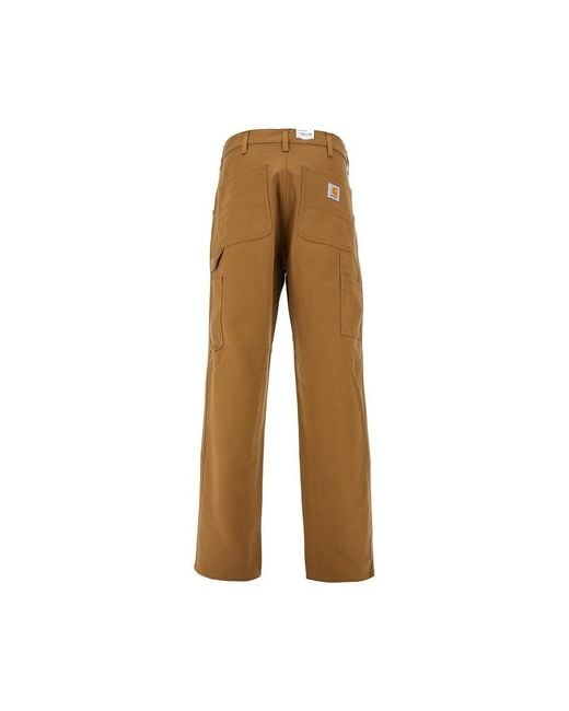 Carhartt Brown Double Knee Canvas Pants for men