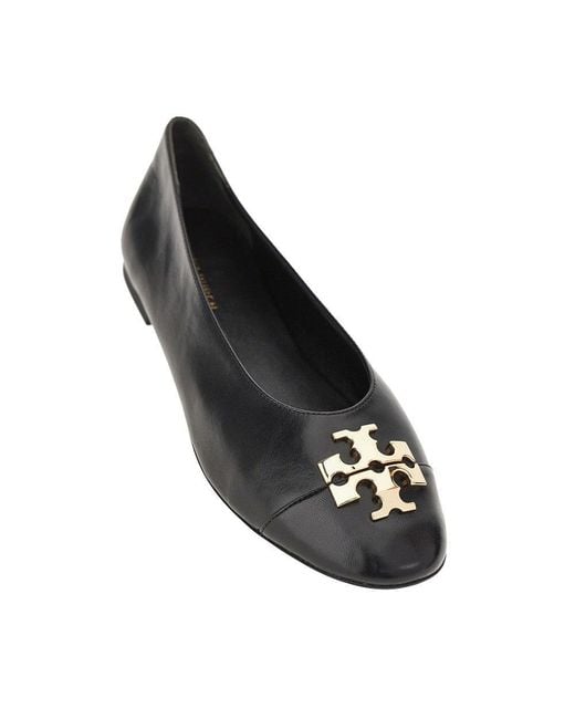 Tory Burch Blue 'Charlie' Nappa Leather Ballerinas