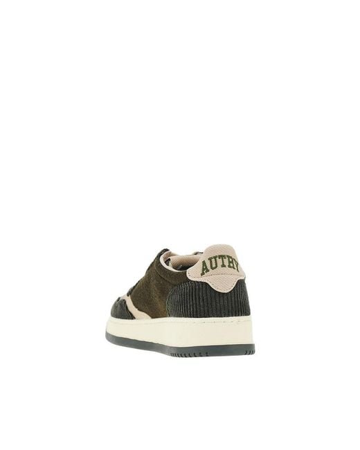 Autry Green Medalist Low Corduroy And Felt Sneakers for men