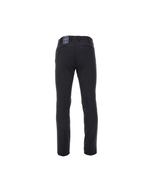 Incotex Blue Wool-Blend Slim Fit Trousers for men