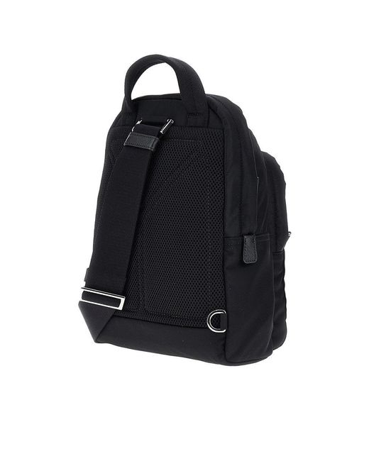 Prada Black Re-Nylon And Leather One-Shoulder Backpack for men