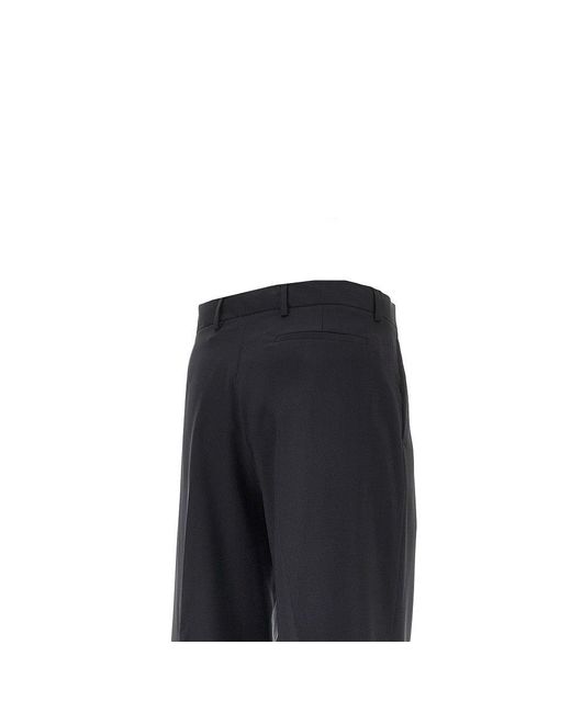 BRERAS Milano Black 'Orazio' Wool Pants With Dart for men