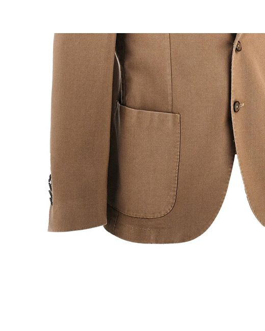 L.b.m. 1911 Brown L. B.M. 1911 'Jack' Wool Single-Breasted Jacket for men
