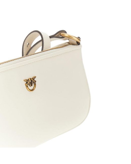 Pinko Natural Leather Mini Baguette Bag