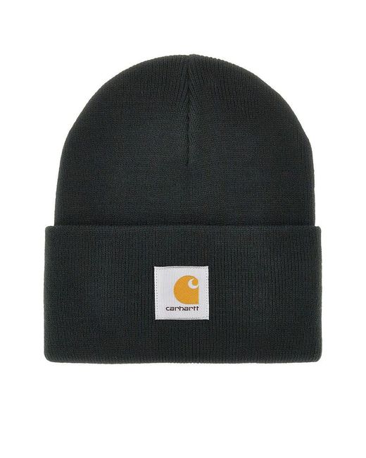 Beanie Con Patch Logo di Carhartt in Black da Uomo