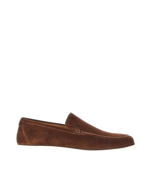 Loake Brown 'Tuscany' Suede Leather Loafers for men