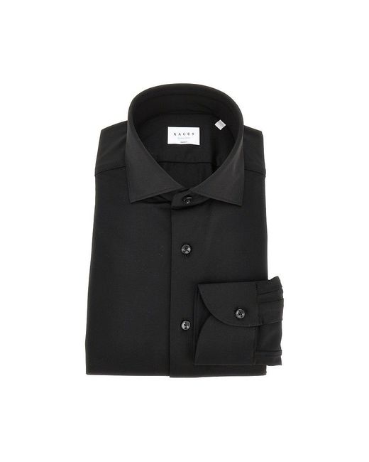 Xacus Black Tailor Fit 'Active' Shirt for men