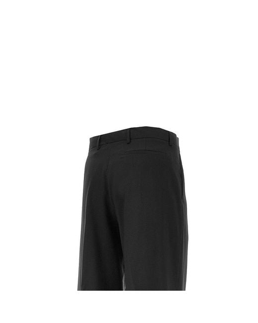 BRERAS Milano Black 'Orazio' Wool Pants With Dart for men