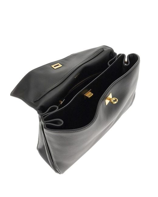 Balenciaga Black Smooth Leather Medium 'Rodeo' Bag