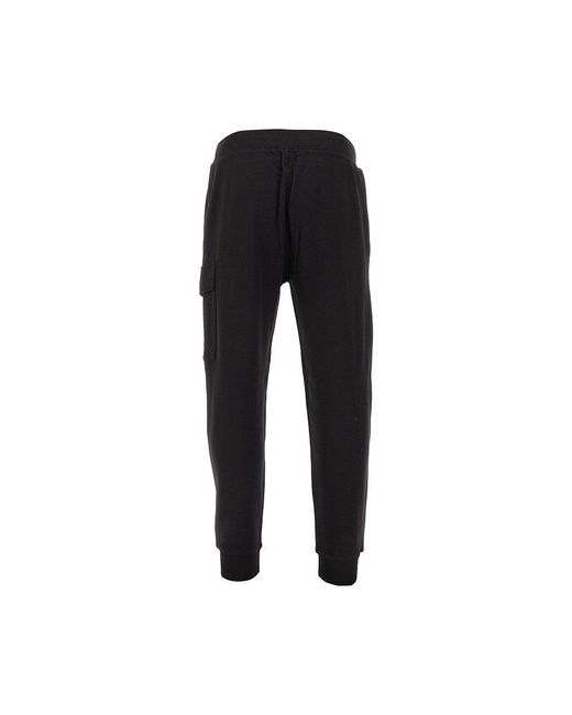 C P Company Black Cargo Sweatpants for men