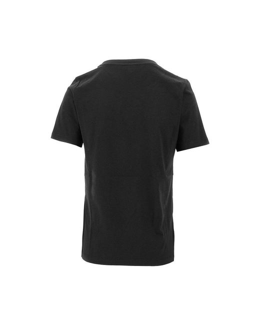 Emporio Armani Black T-Shirt With Logo Embroidery