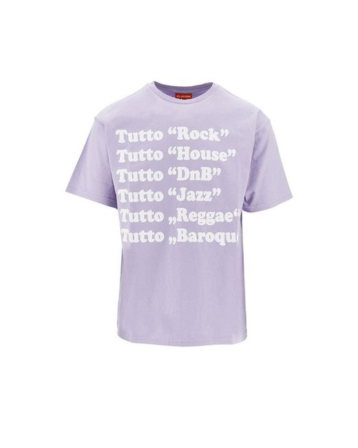 Public Possession Purple Cotton 'Tutto Musik' T-Shirt for men
