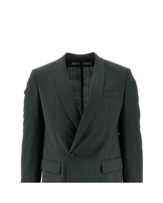 MARSĒM Green Wool-Blend Single-Breasted Suit for men