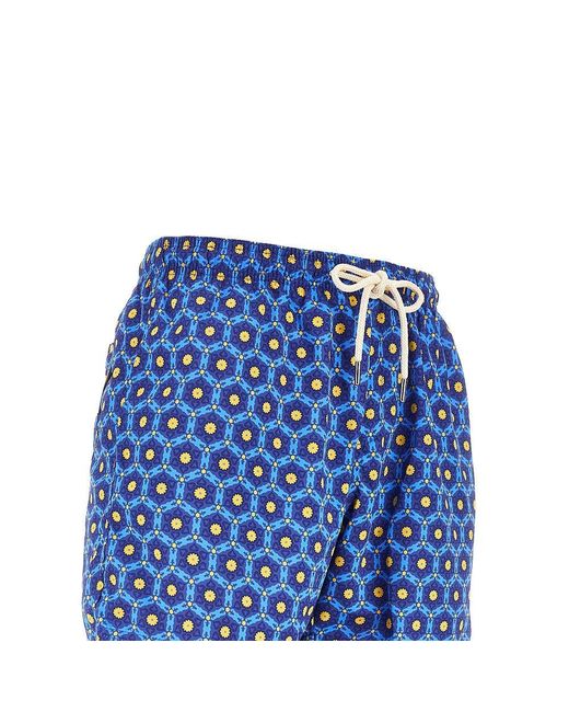 Peninsula Blue 'Procida' Printed Swim Shorts for men