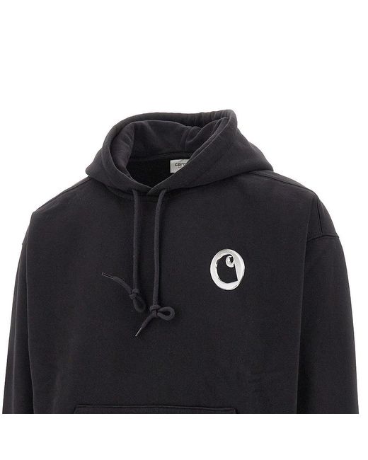 Carhartt Black 'Charm Link' Print Hoodie for men