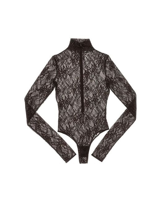 ANDAMANE Black 'Ziggy' Lace Bodysuit