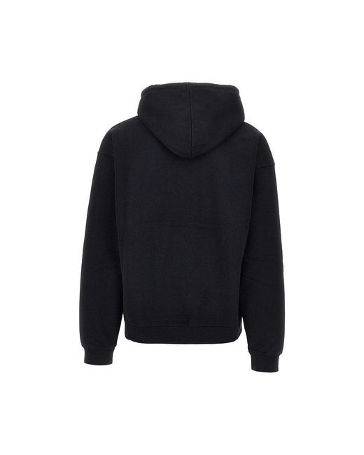DSquared² Black Hoodie With Logo Embroidery for men
