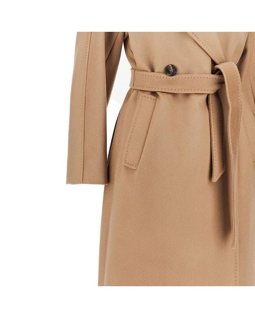 Weekend by Maxmara Natural Midi Cloth Coat With Belt