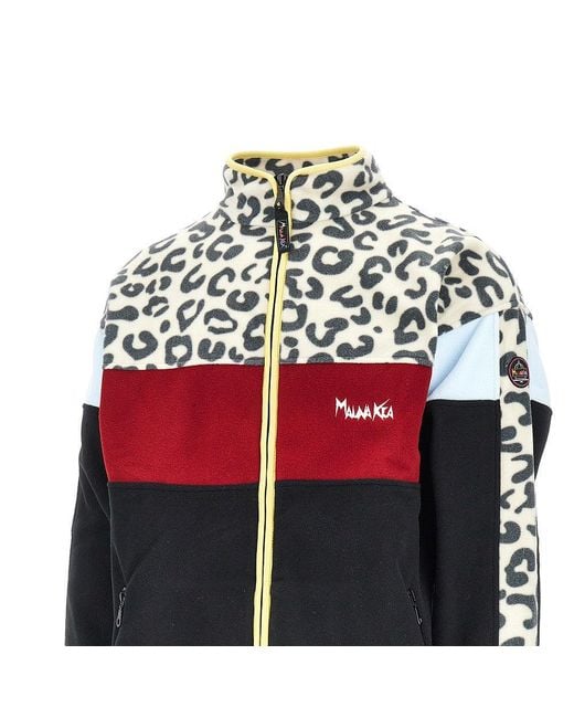Mauna Kea Red Color-Block Full-Zip Fleece Jacket for men