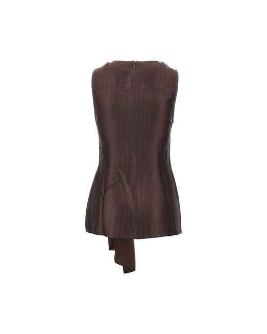 Loulou de Saison Brown 'Fonda' Silk-Blend Top