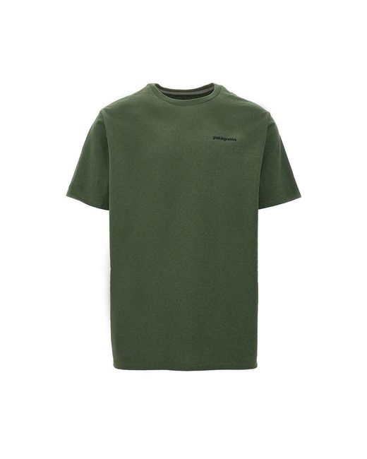 Patagonia Green Recycled Cotton Logo T-Shirt for men