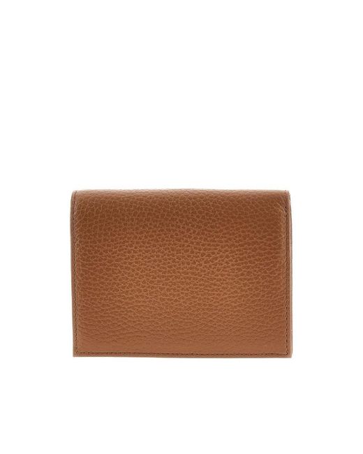 Emporio Armani Brown Grained Leather Bi-Fold Wallet for men