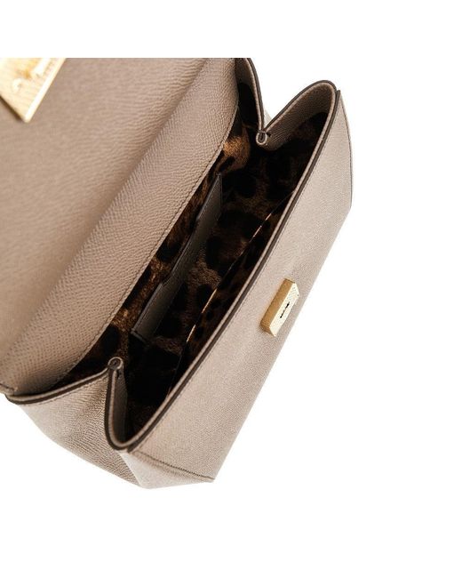Dolce & Gabbana Natural Dauphine Leather Medium 'Sicily' Bag