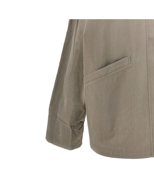Totême  Gray Cotton-Blend Summer Parachute Jacket