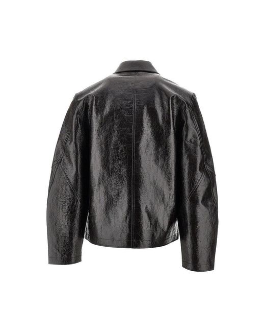 Séfr Black 'Duke' Faux Leather Jacket for men