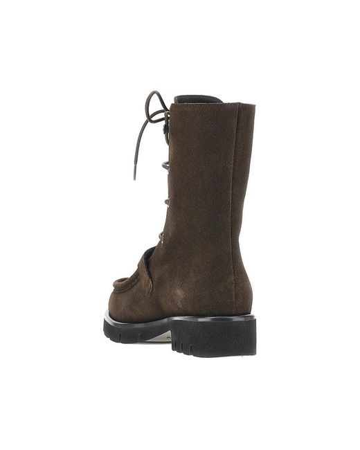 Emporio Armani Brown Suede Leather Ankle Boots