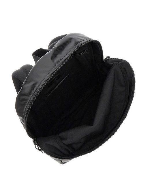 Saint Laurent Black Shiny Ripstop Nylon Backpack for men