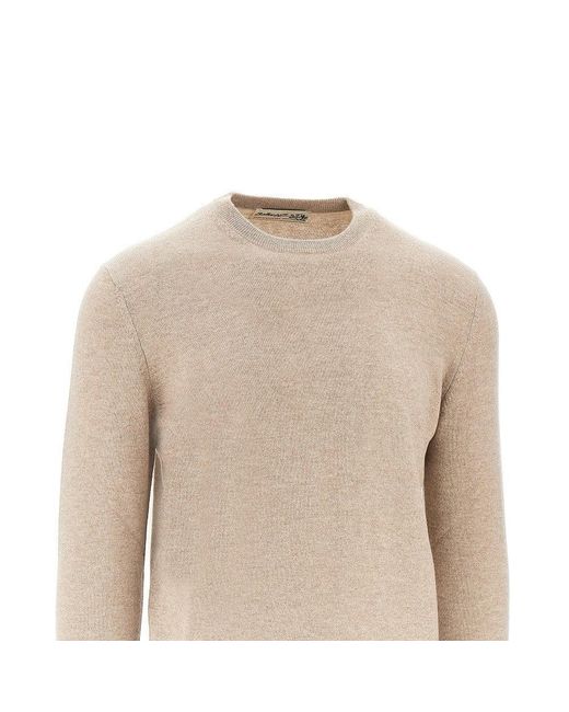 Ballantyne Natural Cashmere Crewneck Sweater for men