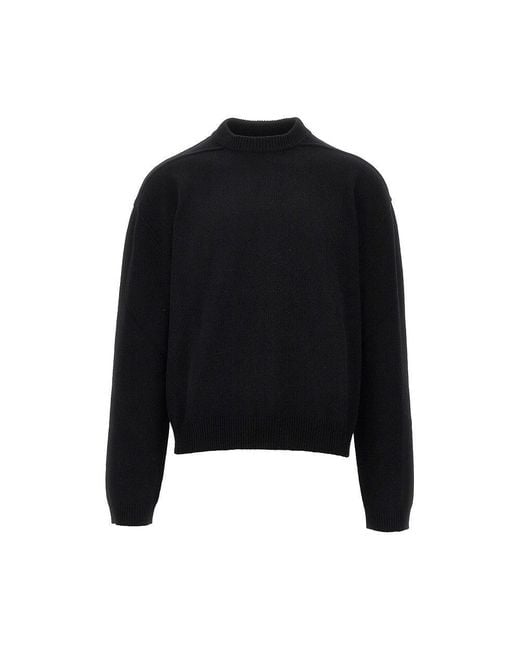 Rick Owens Black 'Tommy' Knitted Sweater for men
