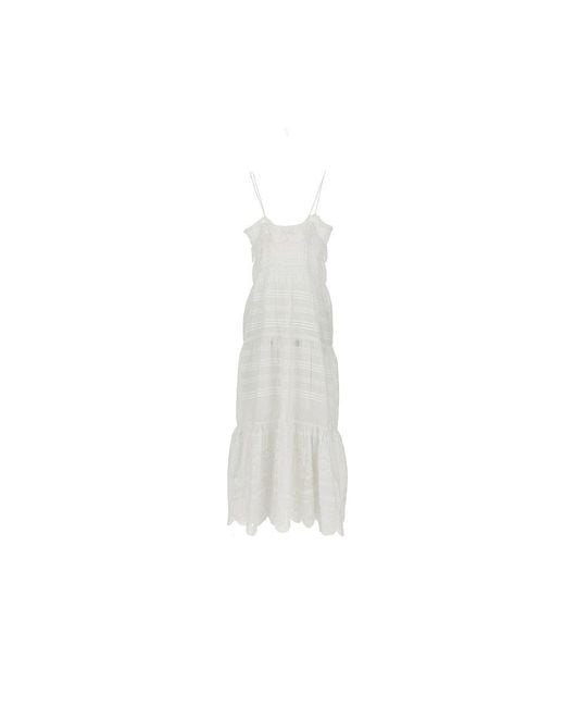 Isabel Marant White 'Paule' Cotton Long Dress