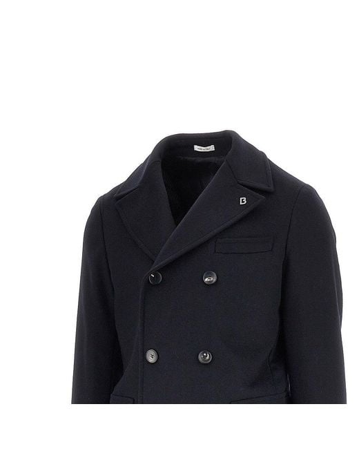 BRERAS Milano Blue Cashmere And Wool 'Tirana' Coat for men