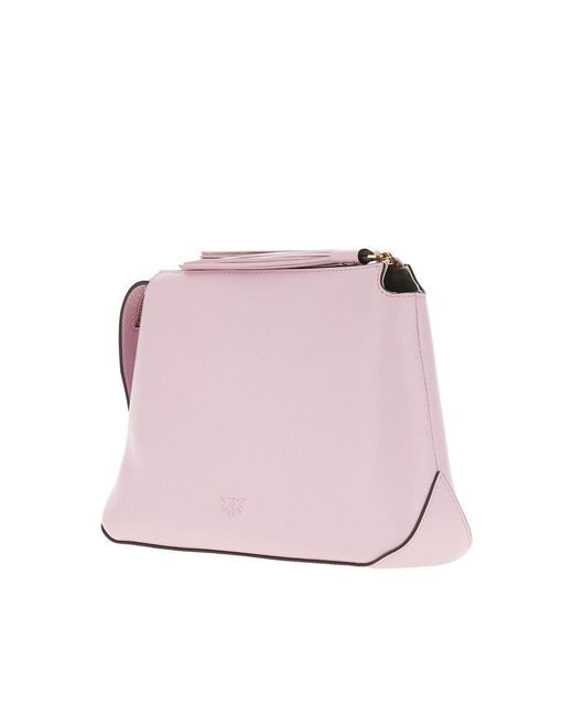 Pinko Pink Leather Pouch With Tassel