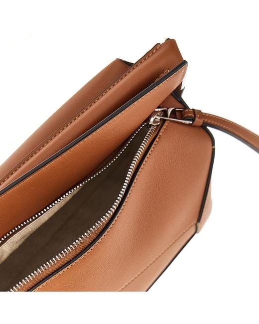 Loewe Brown Leather Small 'Puzzle Edge' Bag