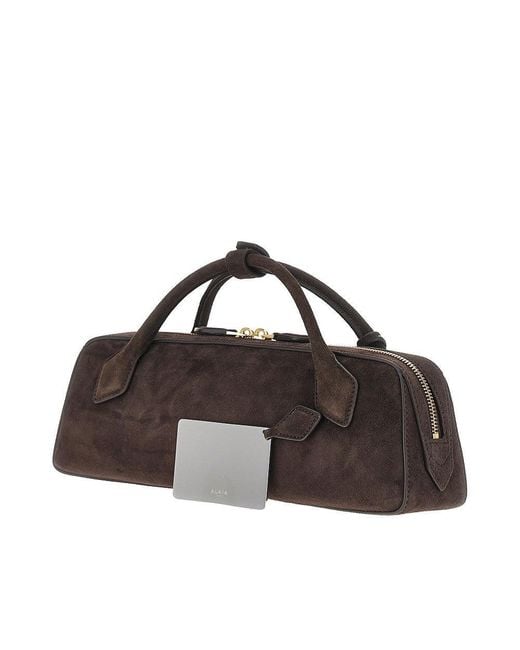 Alaïa Brown Suede Leather 'Le Teckel' Clutch