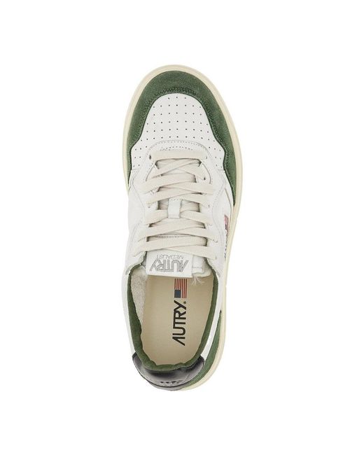 Autry Green Medalist Low Leather Sneakers for men