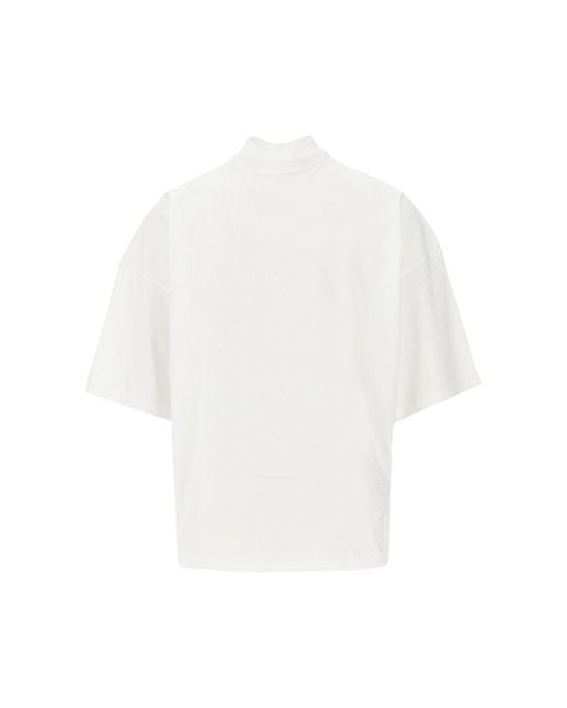 T-Shirt Oversize Con Collo A Lupetto Uomo di Jil Sander in White da Uomo