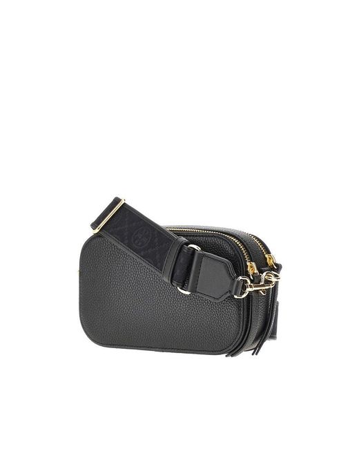 Tory Burch Black Leather Mini Miller Crossbody Bag